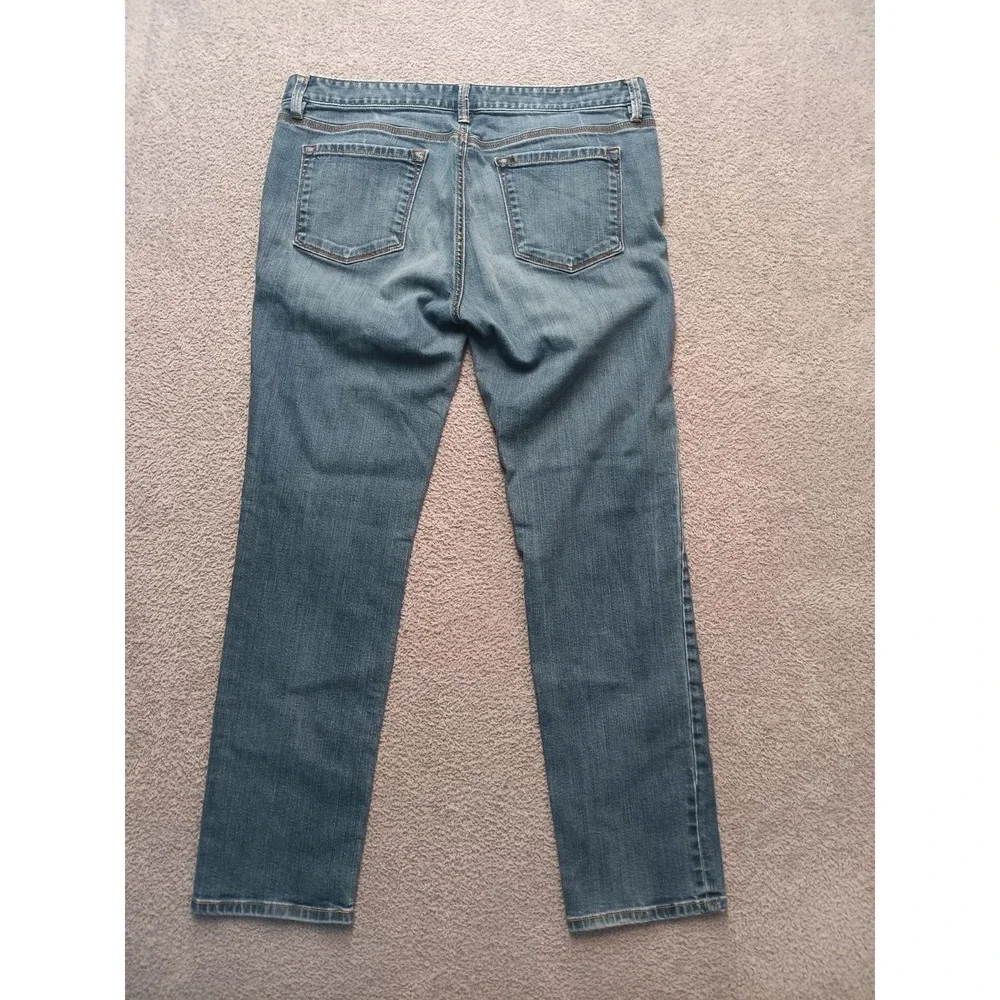 LOFT Modern Slim Jeans Women Size‎ 14 Blue Wash Stretch Denim Mid Rise Soft